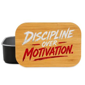 La discipline avant la motivation - Boîte à goûter - noir - Devant