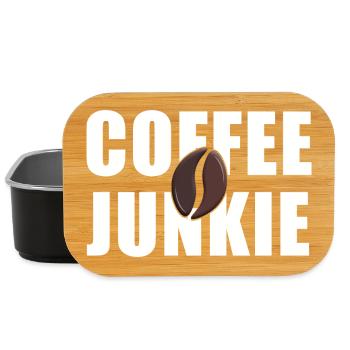 Coffee Junkie: Caffeine Love - Lunch Box - black - Front