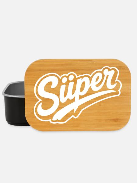 Süper Script Wortmarke Jugendwort - Lunch Box - Schwarz