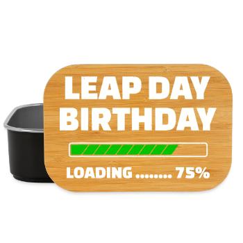 Leap Day Birthday Loading - Lunch Box - black - Front