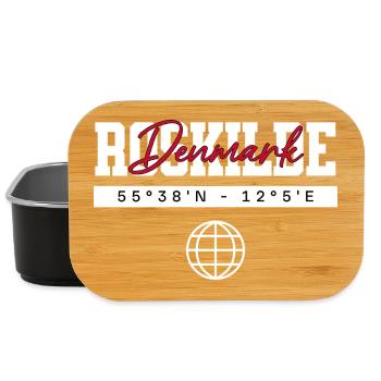 Roskilde Dänemark Koordinaten Reise Souvenir - Lunch Box - Schwarz - Vorne