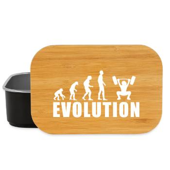 EVOLUTION GEWICHTHEBEN Geschenk - Lunch Box - Schwarz - Vorne