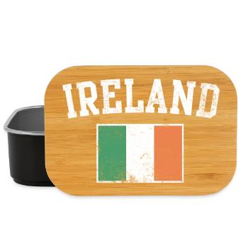 Irland Flagge Varsity Wappen Abschlag - Lunch Box - Schwarz - Vorne