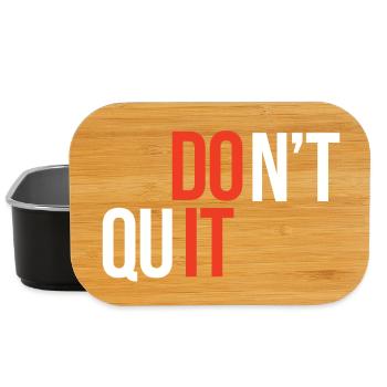 Don't Quit, Do It - Inspirierendes Zitat - Lunch Box - Schwarz - Vorne