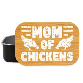 Poulet poules - Boîte à goûter - noir - Devant