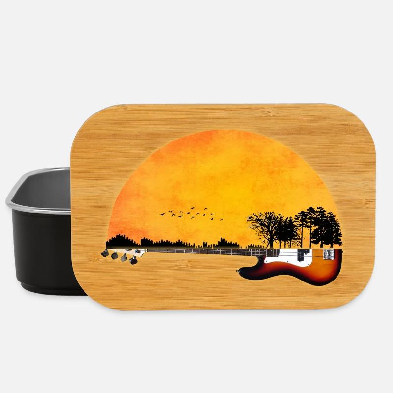 nature guitar - Lunch Box - black