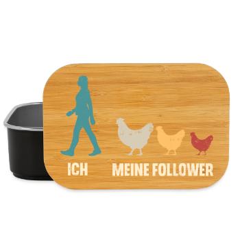 Hühner Landwirtin Landwirtschaft Bauer - Lunch Box - Schwarz - Vorne