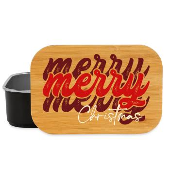 Scénario de Joyeux Noël qui se chevauche - Boîte à goûter - noir - Devant