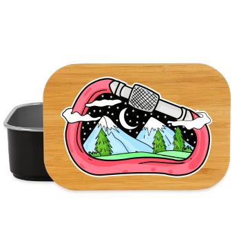 Mountain Mountains Mountain Peaks - Lunch Box - black - Front