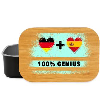 L’Espagne et l’Allemagne font preuve de génie à 100% - Boîte à goûter - noir - Devant