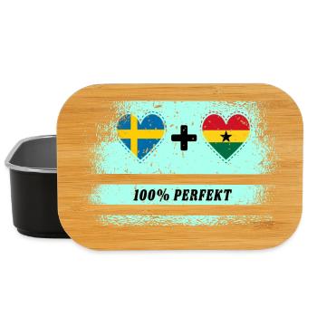 Ghana et Suède 100% Parfait / Cadeau - Boîte à goûter - noir - Devant