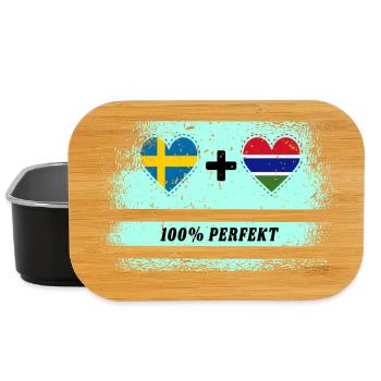 Gambie et Suède 100% Parfait / Cadeau - Boîte à goûter - noir - Devant