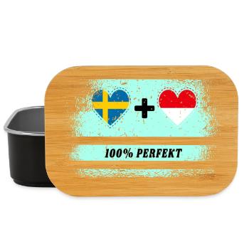 Indonésie et Suède 100% parfait / cadeau - Boîte à goûter - noir - Devant