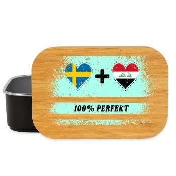 Irak et Suède 100% Parfait / Cadeau - Boîte à goûter - noir - Devant