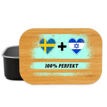 Israël et Suède 100% parfait / cadeau - Boîte à goûter - noir - Devant