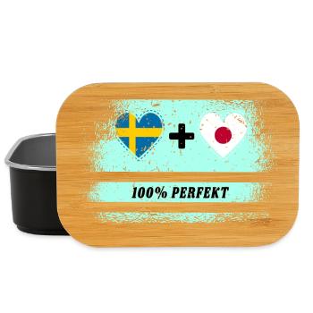 Japon et Suède 100% parfait / cadeau - Boîte à goûter - noir - Devant