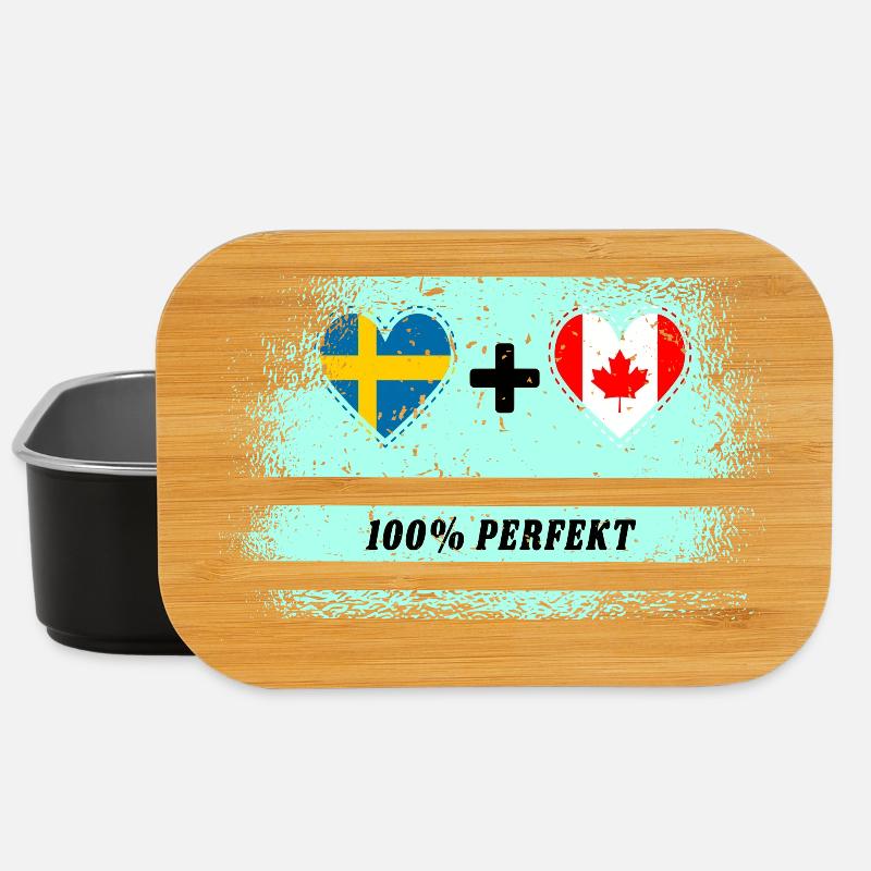 Kanada & Schweden 100% perfekt / Geschenk - Lunch Box - Schwarz