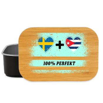 Cuba et Suède 100% parfait / cadeau - Boîte à goûter - noir - Devant