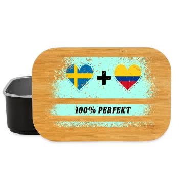 Colombie et Suède 100% parfait / cadeau - Boîte à goûter - noir - Devant
