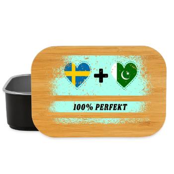 Pakistan et Suède 100% Parfait / Cadeau - Boîte à goûter - noir - Devant