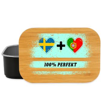 Portugal et Suède 100 % parfait / Cadeau - Boîte à goûter - noir - Devant