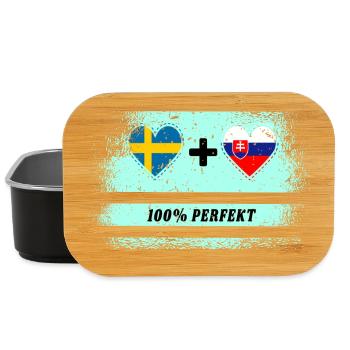 Slovaquie et Suède 100 % parfait / cadeau - Boîte à goûter - noir - Devant