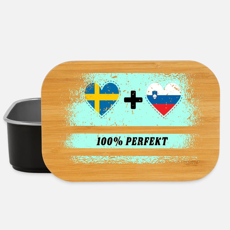 Slowenien und Schweden 100% perfekt / Geschenk - Lunch Box - Schwarz