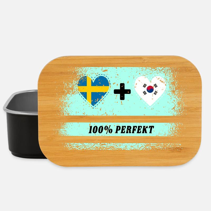 Südkorea und Schweden 100% perfekt / Geschenk - Lunch Box - Schwarz