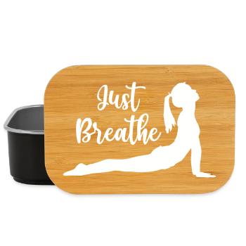 Idée cadeau de yoga - Namaste - Boîte à goûter - noir - Devant