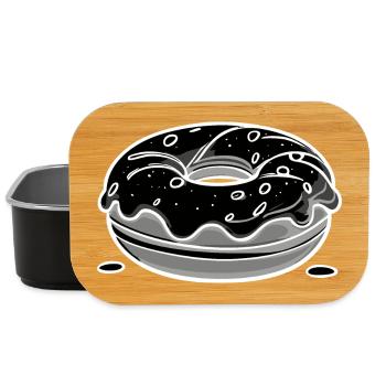 Donut - white - Lunch Box - Schwarz - Vorne
