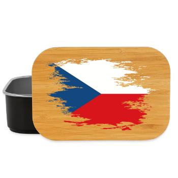 Tschechien Flagge used Design - Lunch Box - Schwarz - Vorne