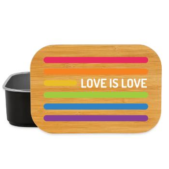 Mois de la fierté LGBT - Love is Love - Boîte à goûter - noir - Devant