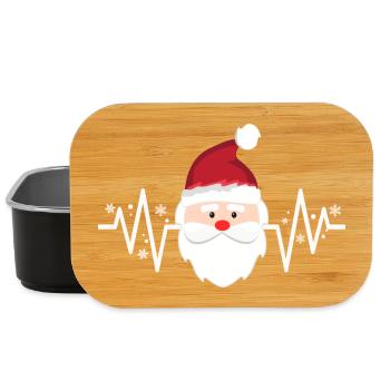 Santa Claus Cool Heartbeat - Lunch Box - black - Front
