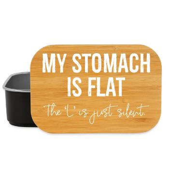 Mein Bauch ist flach - Lunch Box - Schwarz - Vorne