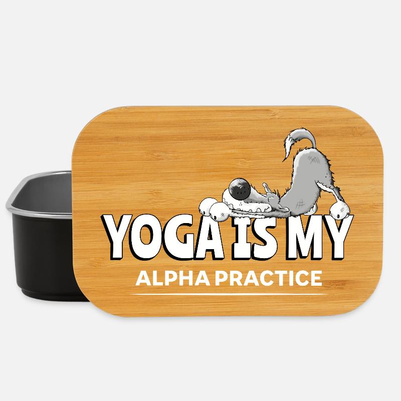 Yoga Wolf I Yoga Is My Alpha Practice - Lunch Box - Schwarz