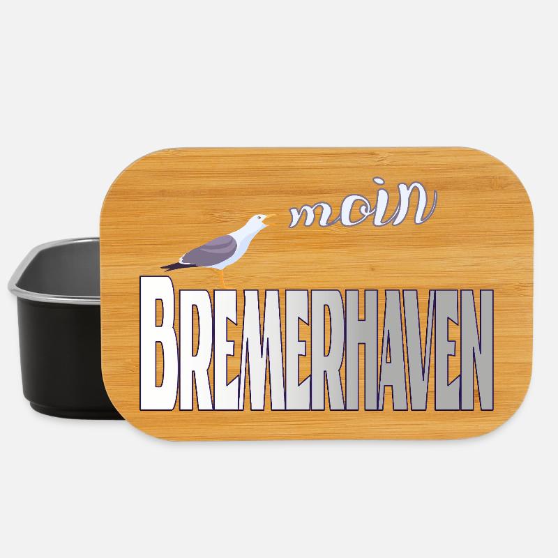 Bremerhaven Möwe & Moin Design - Lunch Box - Schwarz