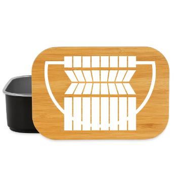 Abstraktes geometrisches Muster auf Monochrom - Lunch Box - Schwarz - Vorne