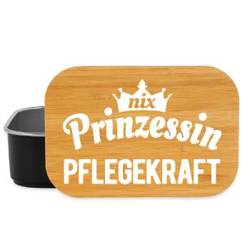 Nix Prinzessin - Pflegekraft - Geschenk - Lunch Box - Schwarz - Vorne