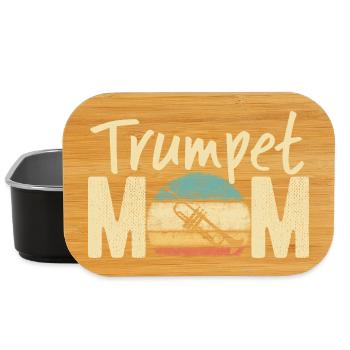 Trompette Maman Rétro Vintage Marching Band Design - Boîte à goûter - noir - Devant