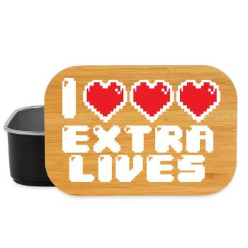 Extremes Pixel-Herz - Lunch Box - Schwarz - Vorne