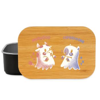 Spooky Capy and Cow  - Lunch Box - black - Front