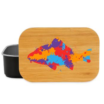 Bunter Karpfen Angeln Karpfenangler Fischen Angler - Lunch Box - Schwarz - Vorne