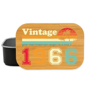 1966 Vintage Retro Geburtstagsgeschenk - Lunch Box - Schwarz - Vorne