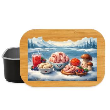 Weiter Norden - Mors, Struganina, Pelmeni, Kaviar, - Lunch Box - Schwarz - Vorne