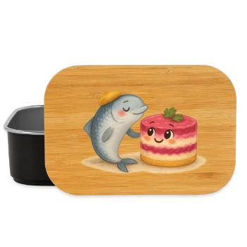 Herring meets Schuba - Lunch Box - black - Front