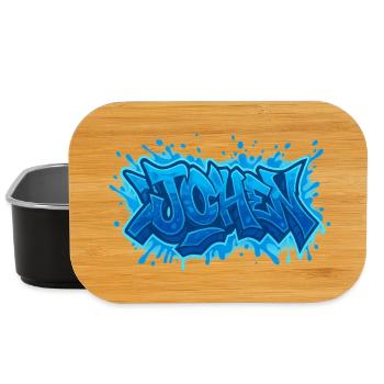 Graffiti  JOHEN Prénom cadeau idéal imprimable  - Boîte à goûter - noir - Devant