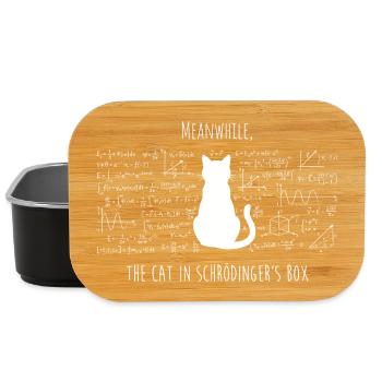 Schrödinger's Cat – Physics & Science Design - Lunch Box - black - Front