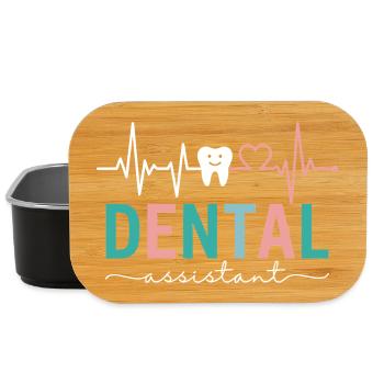 Heartbeat Dental Assistant Dentist - Lunch Box - black - Front
