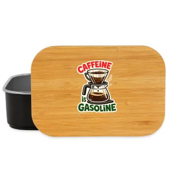 Caffeine is Gasoline. Barista Coffee Design. - Lunch Box - black - Front