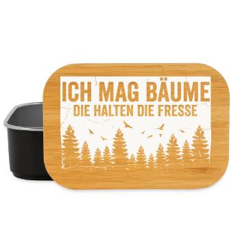 Lustiger Spruch Bäume Wald Ruhe Statement - Lunch Box - Schwarz - Vorne